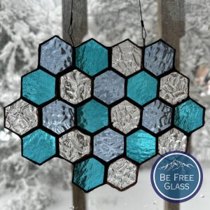 Blue & White Honeycomb
