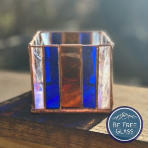 Blue & Amber Candleholder